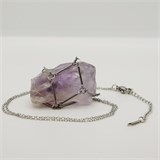 Аметист 3-5 см, необработанный, с подвеской (серебряная цепочка), Бразилия 1676
