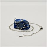 Лазурит 2-5 см, необработанный, с подвеской (серебряная цепочка), Бразилия 1693